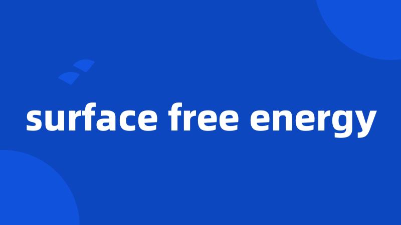 surface free energy