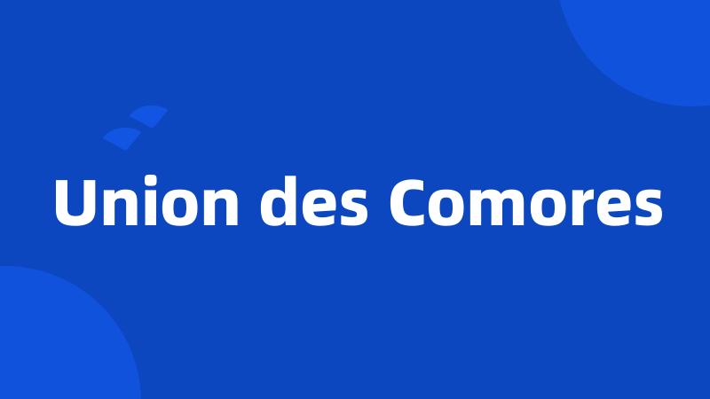 Union des Comores