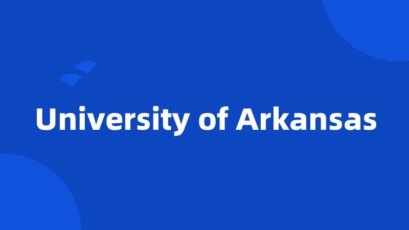 University of Arkansas