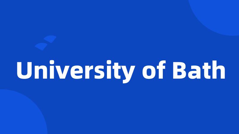 University of Bath