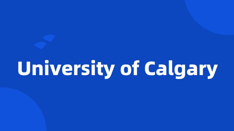 University of Calgary