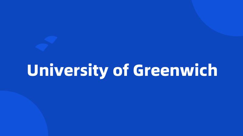 University of Greenwich