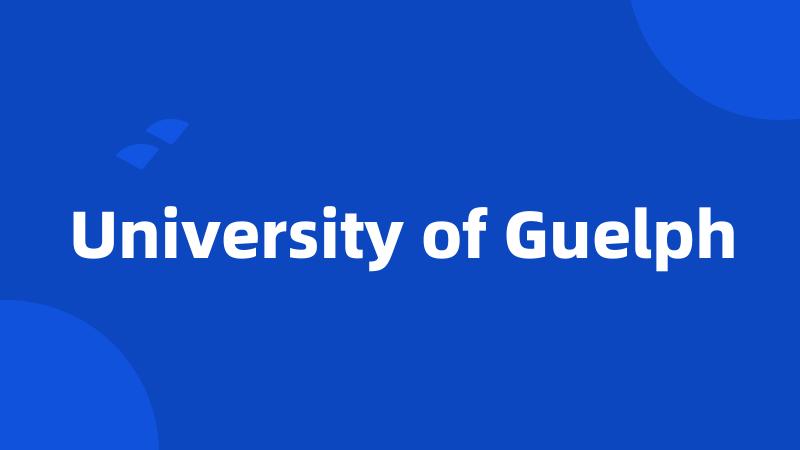 University of Guelph