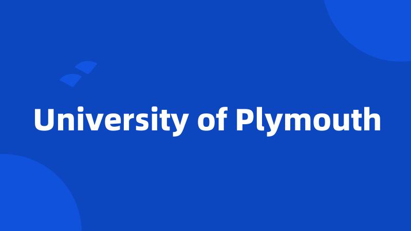 University of Plymouth