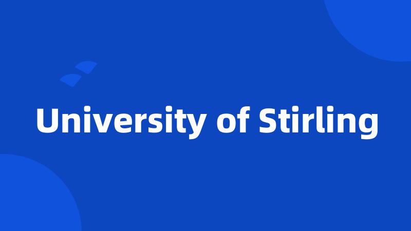 University of Stirling