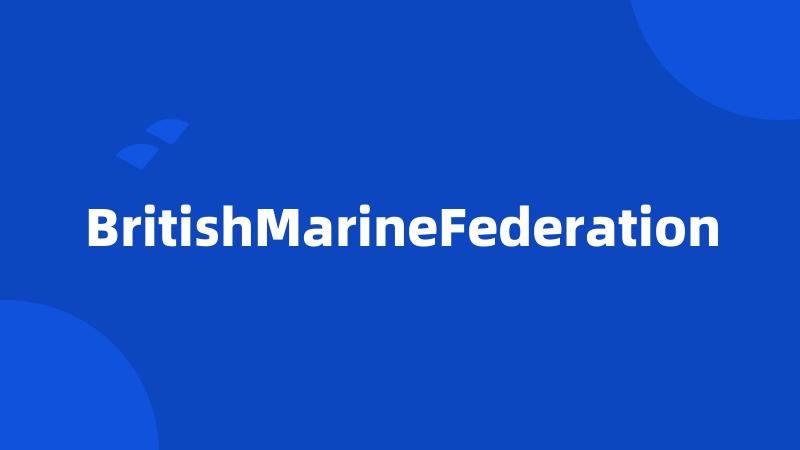 BritishMarineFederation