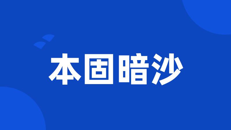 本固暗沙