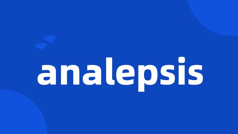 analepsis