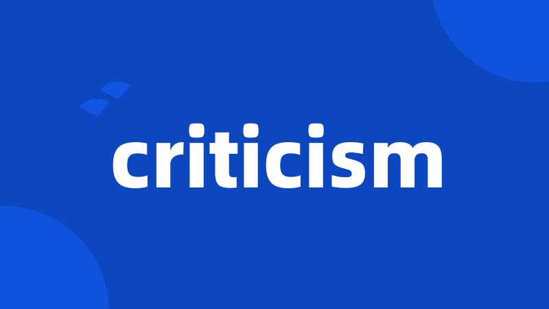 criticism