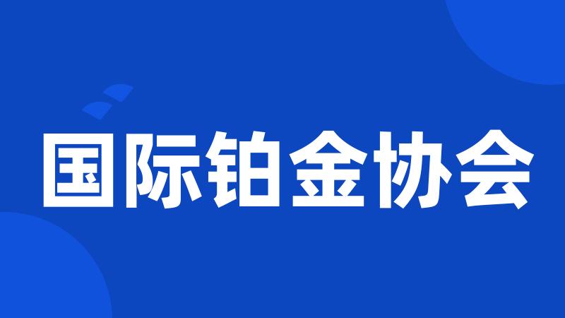 国际铂金协会