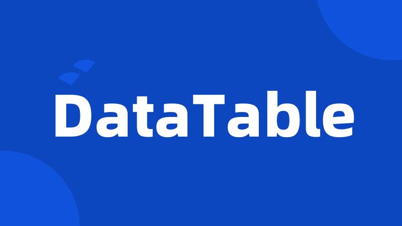 DataTable