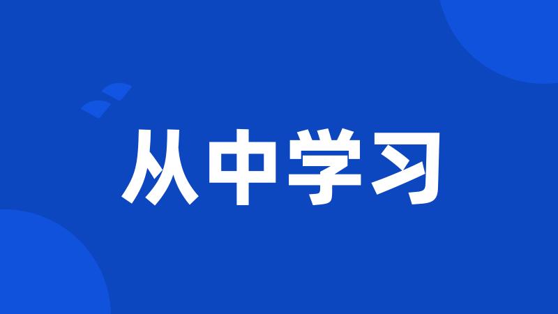 从中学习