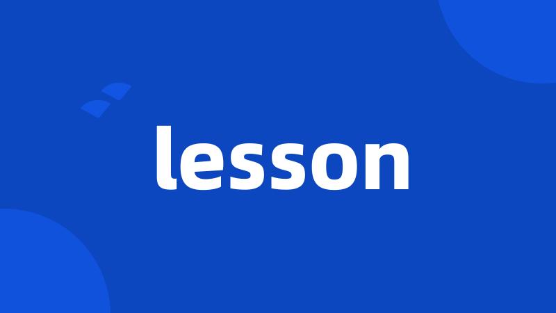 lesson