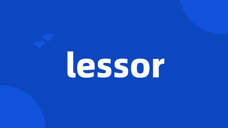 lessor