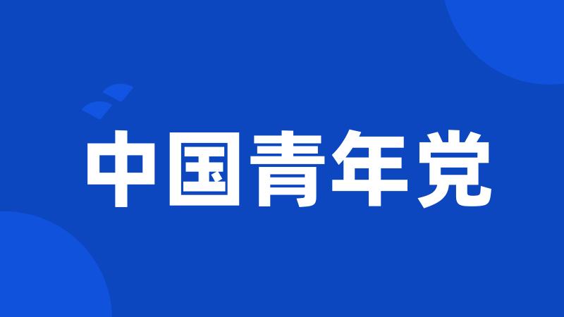 中国青年党