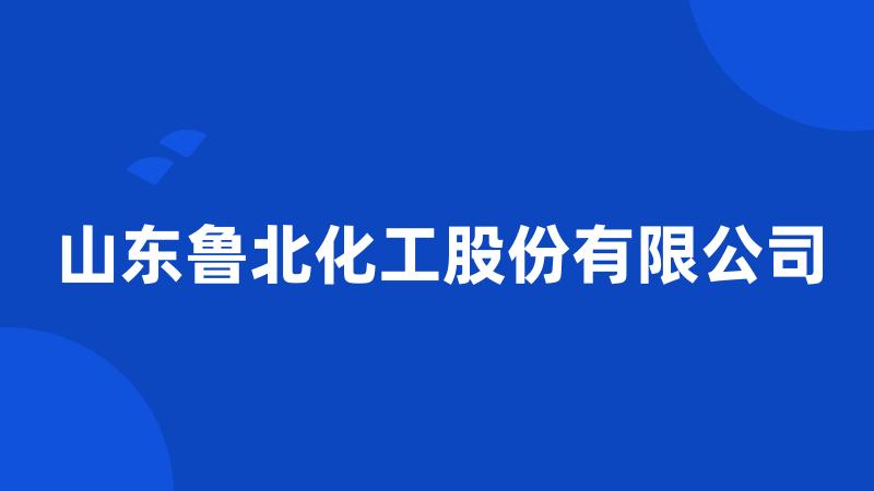 山东鲁北化工股份有限公司