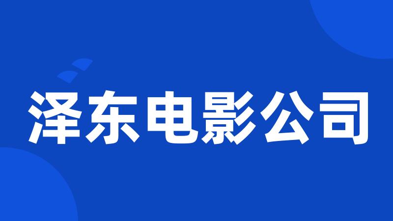 泽东电影公司