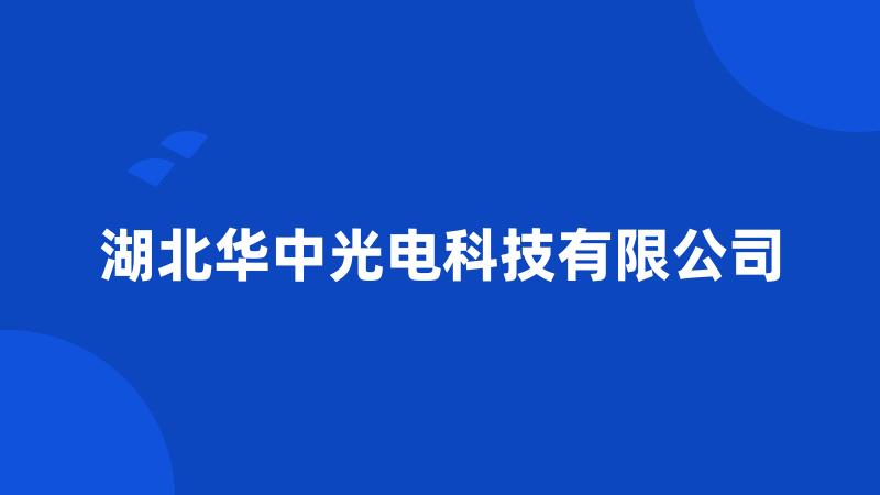 湖北华中光电科技有限公司