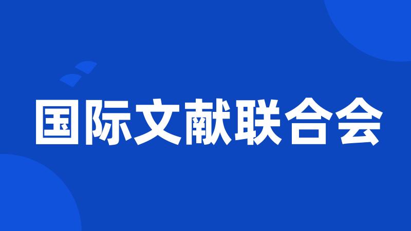 国际文献联合会