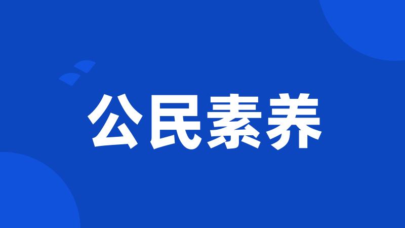 公民素养