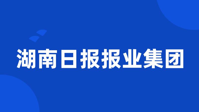 湖南日报报业集团