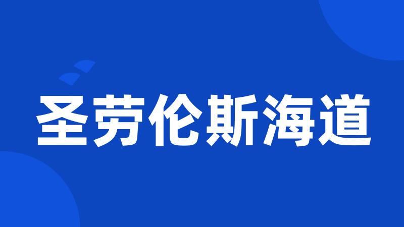 圣劳伦斯海道