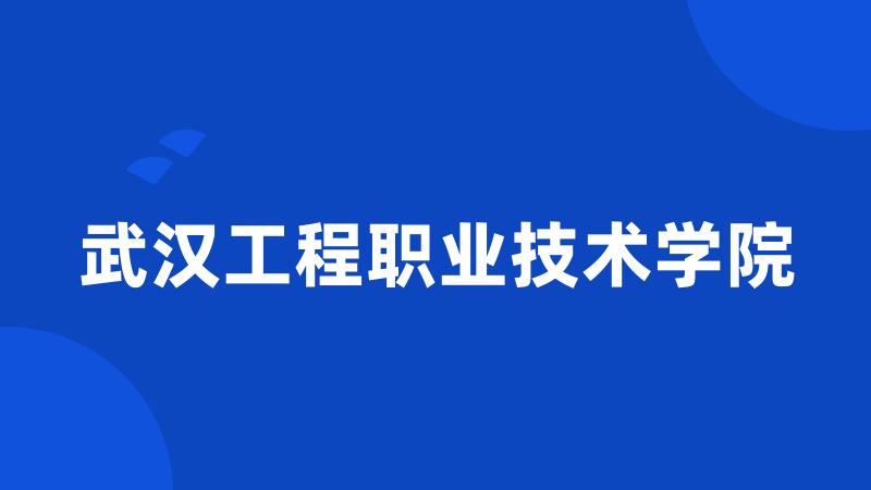 武汉工程职业技术学院