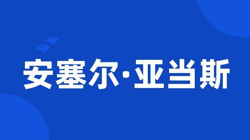 安塞尔·亚当斯