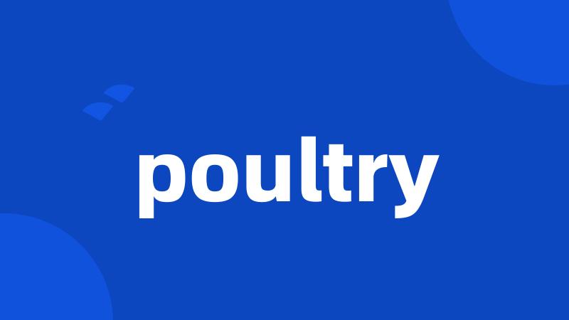 poultry