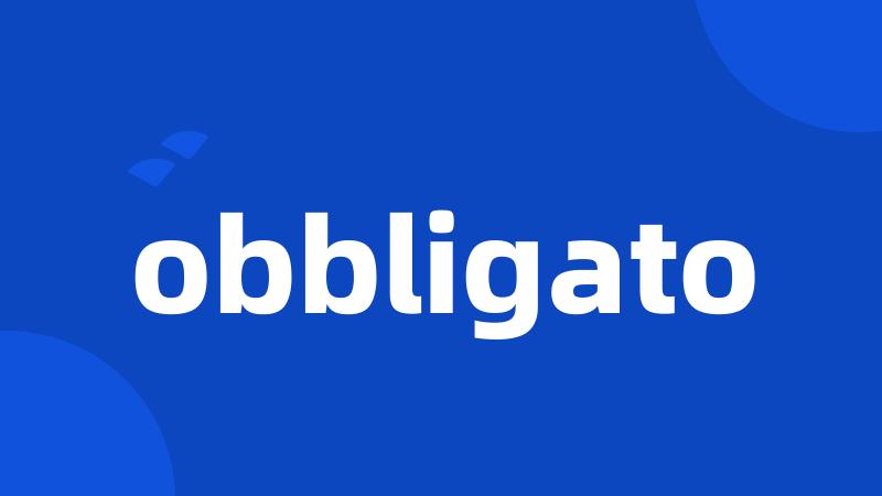 obbligato