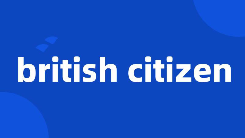 british citizen