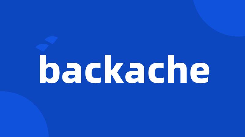 backache