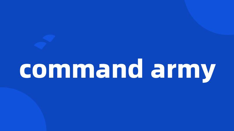 command army