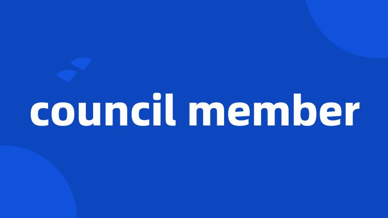 council member