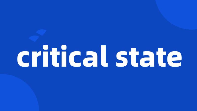 critical state