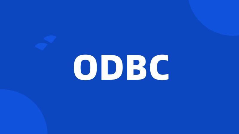 ODBC