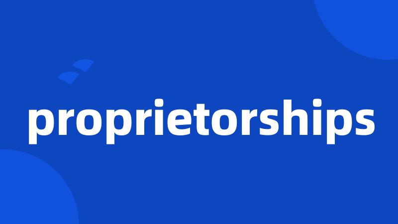 proprietorships