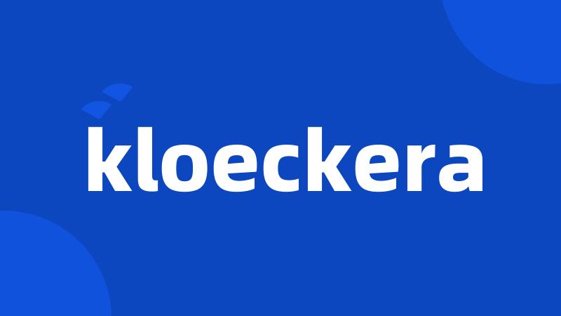 kloeckera