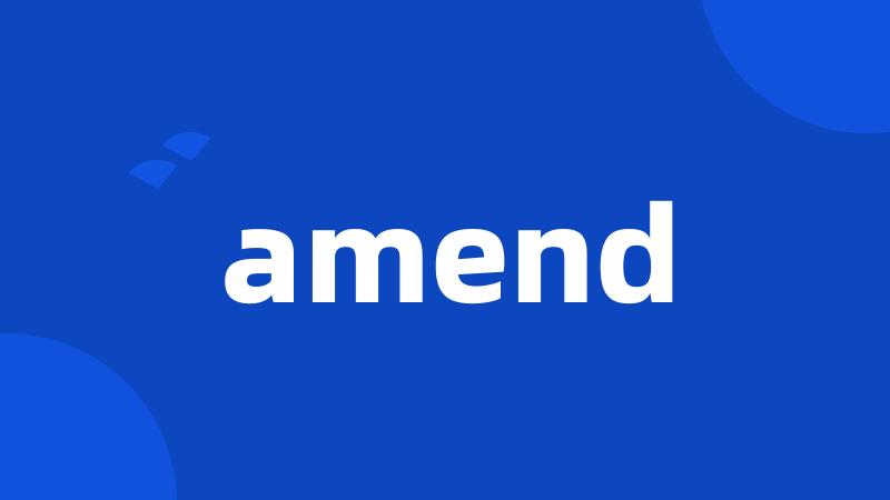 amend