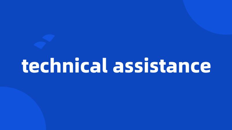 technical assistance