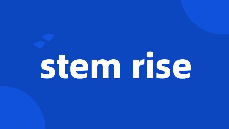 stem rise