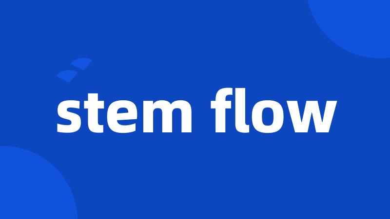 stem flow