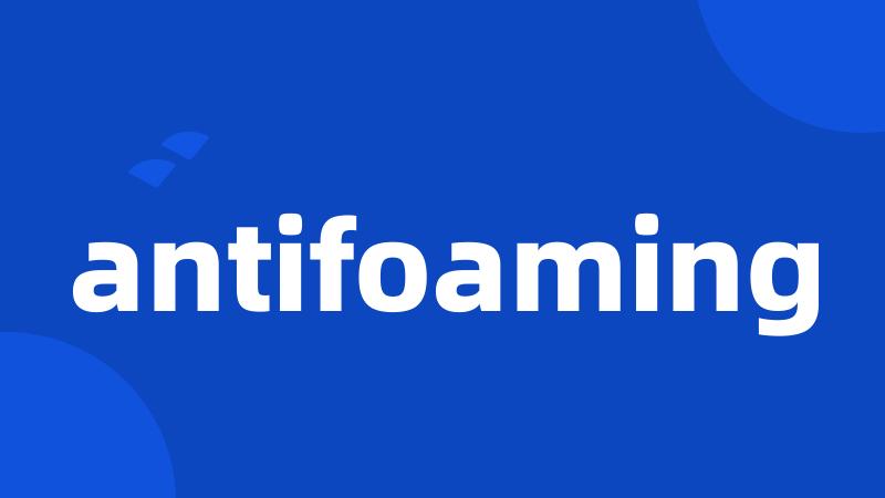 antifoaming