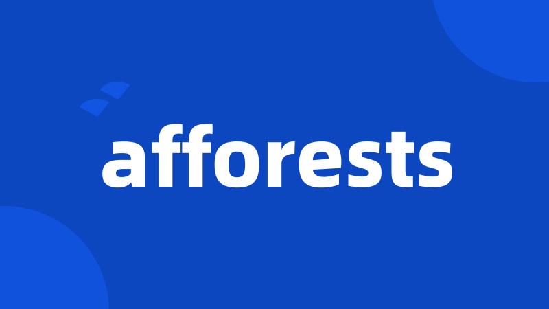 afforests