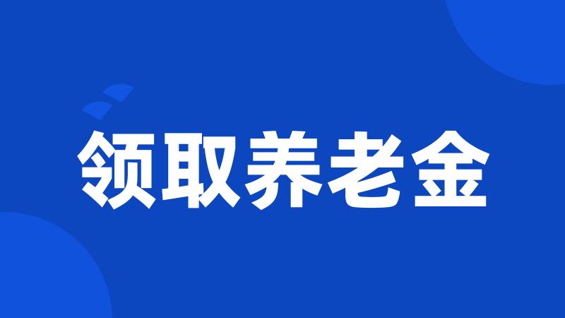 领取养老金