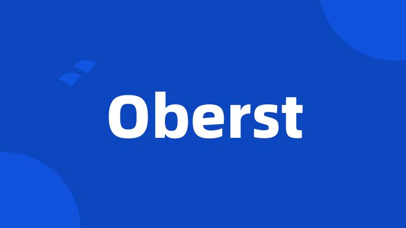 Oberst