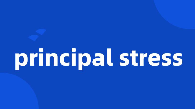 principal stress