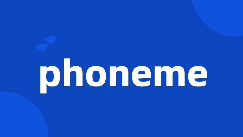 phoneme