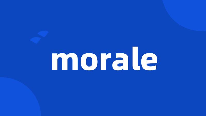 morale