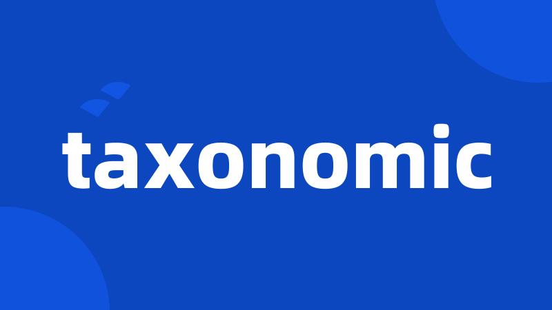 taxonomic